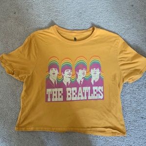 Beatles yellow crop top